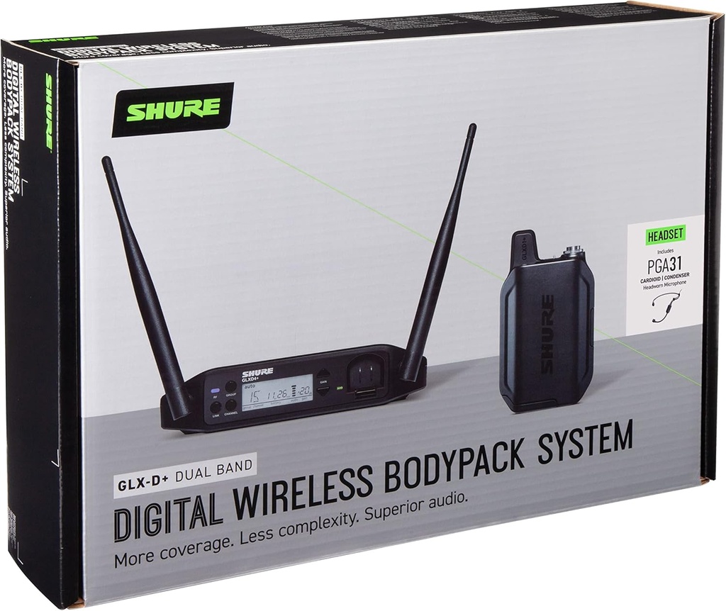Sistema inalámbrico digital SHURE GLXD14+/PGA31-Z3