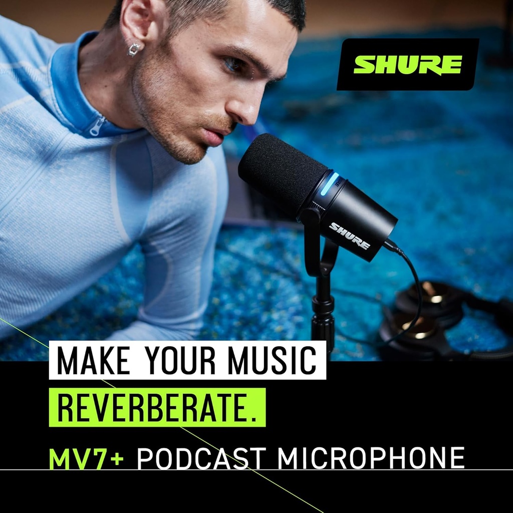 Micrófono dinámico híbrido con bundle SHURE MV7+-K-BNDL