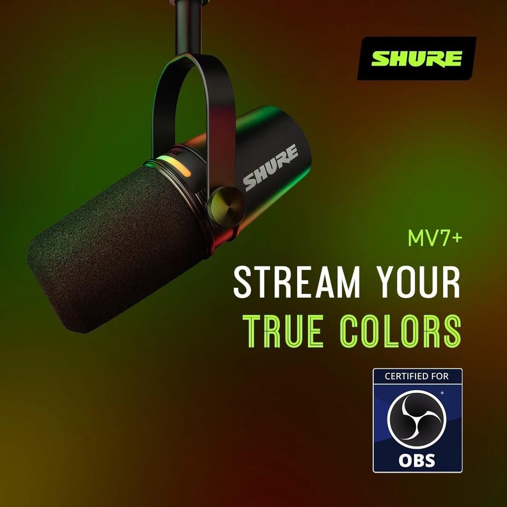 Micrófono dinámico híbrido con bundle SHURE MV7+-K-BNDL