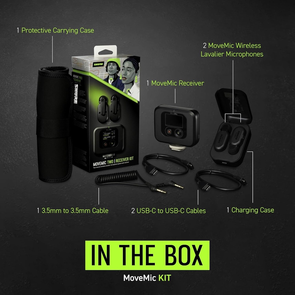 Sistema inalámbrico MoveMic Two Kit SHURE MV-TWO-KIT