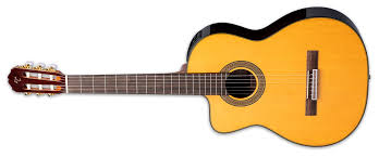 GC5CELHNAT Guitarra electro acústica Zurda de Clásico Cutaway, acabado brillante abéto sólida y mastil de caoba. 6 Cuerdas