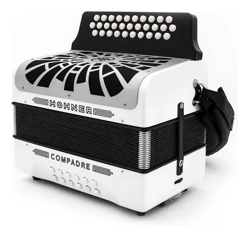 ACORDEON DIATONICO "COMPADRE" SOL,DO,FA BLANCO A48231