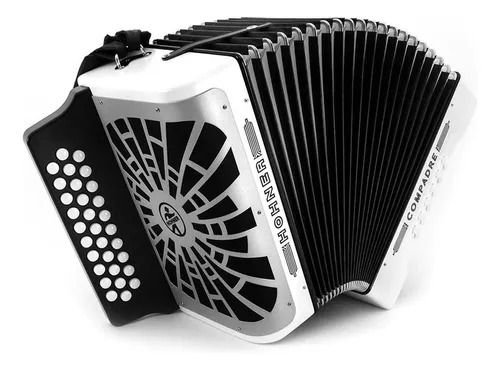 ACORDEON DIATONICO "COMPADRE" SOL,DO,FA BLANCO A48231