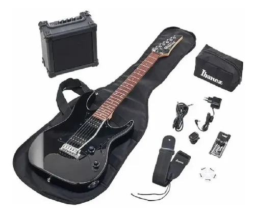 GUITARRA ELECTRICA NEGRA EN COMBO CON ACCESORIOS "JUMPSTART" IBANEZ IJRX20N-BKN