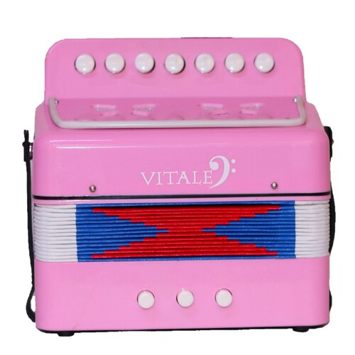 ACORDEON  7KEY 2BSROSA 214PK