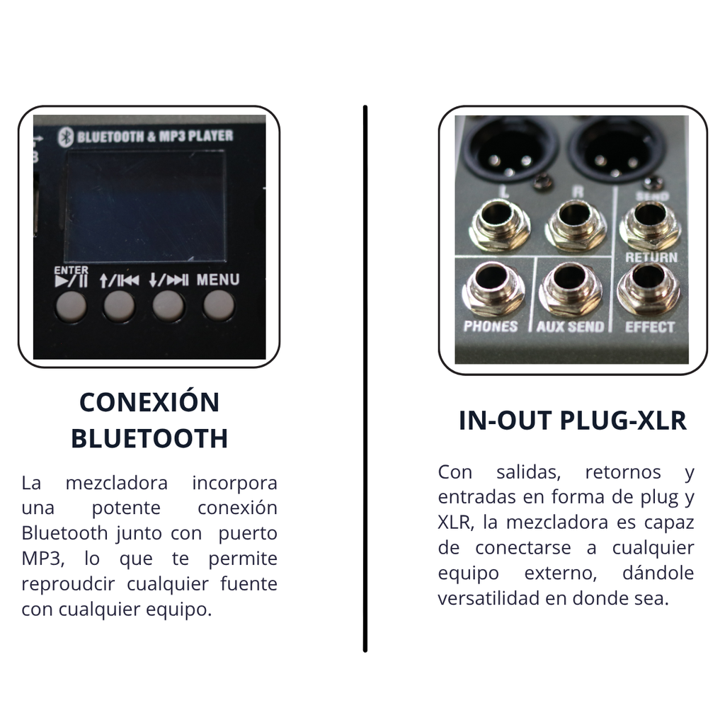 MEZCLADORA MOREFAND DE 8 CANALES MONO, DSP CT-8