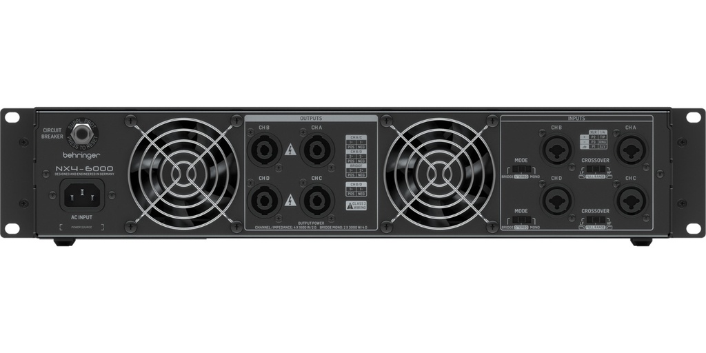 AMPLIFICADOR BEHRINGER 4X1600W NX4-6000