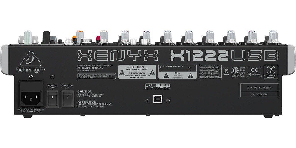 MEZCLADORA ANALOGA BEHRINGER 12CH X1222USB