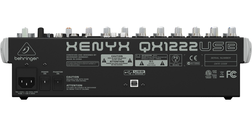 MEZCLADORA BEHRINGER 16CH QX1222USB
