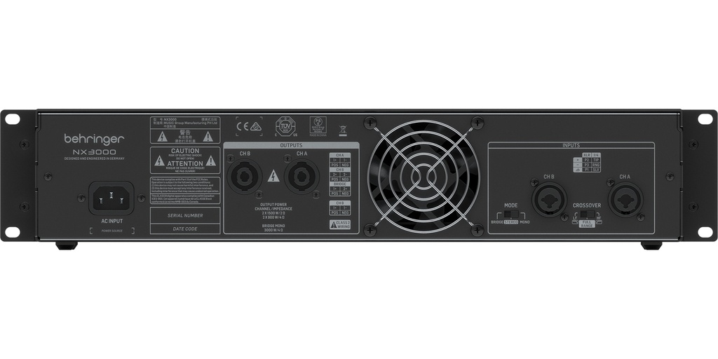 AMPLIFICADOR BEHRINGER 2X900W NX3000