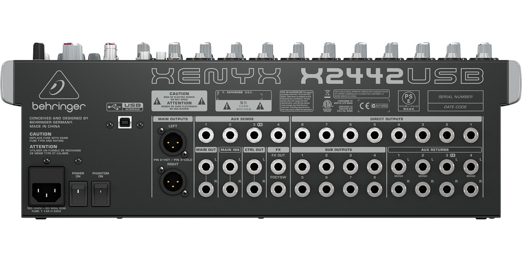 MEZCLADORA BEHRINGER 24CH X2442USB