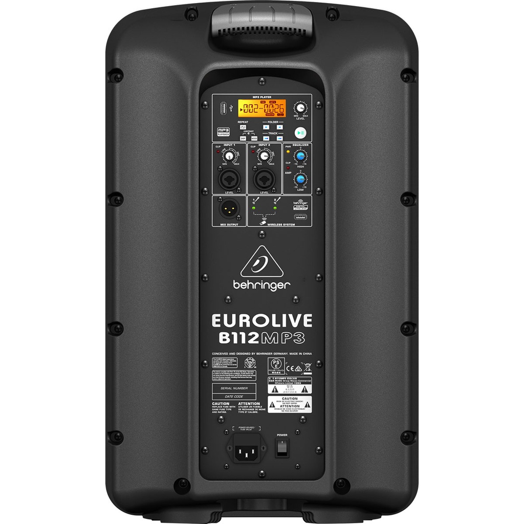 BAFLE BEHRINGER ACTIVO 12" 1000W B112MP3