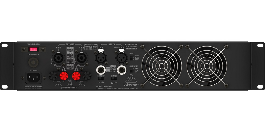 AMPLIFICADOR BEHRINGER 1700W KM1700