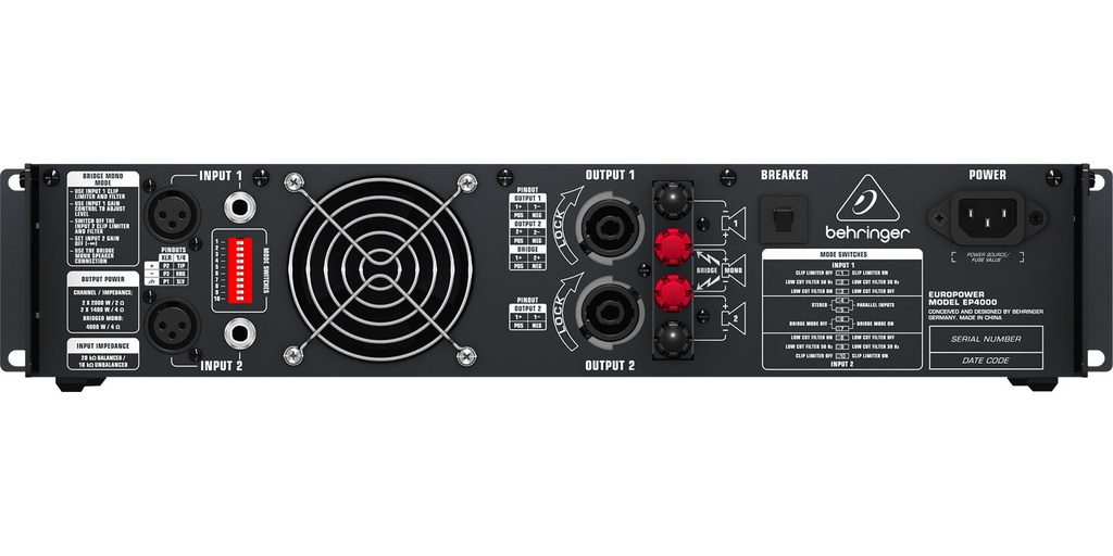 AMPLIFICADOR BEHRINGER 2000W EP4000