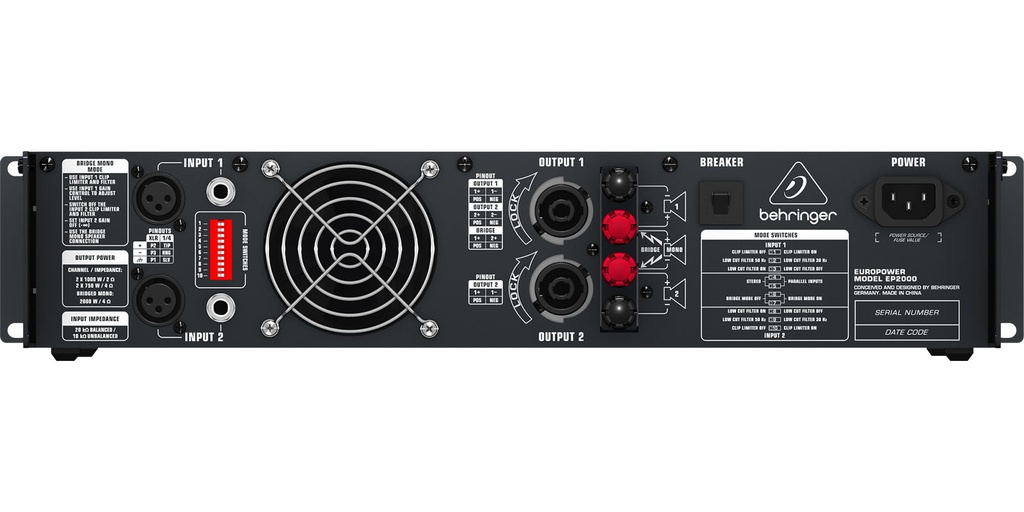 AMPLIFICADOR BEHRINGER 2000W EP2000