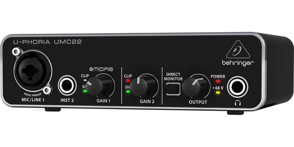INTERFAZ BEHRINGER 2X2 UMC22