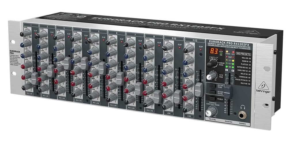 MEZCLADORA BEHRINGER P/RACK 12CH RX1202FX V2