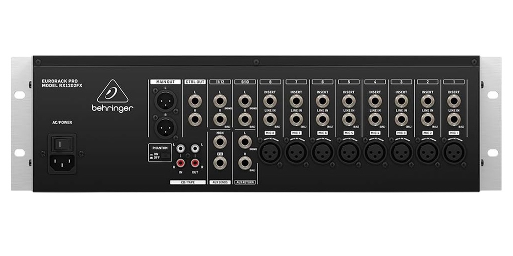 MEZCLADORA BEHRINGER P/RACK 12CH RX1202FX V2