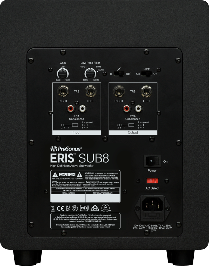 SUBWOOFER PRESONUS ERIS SUB8 STUDIO