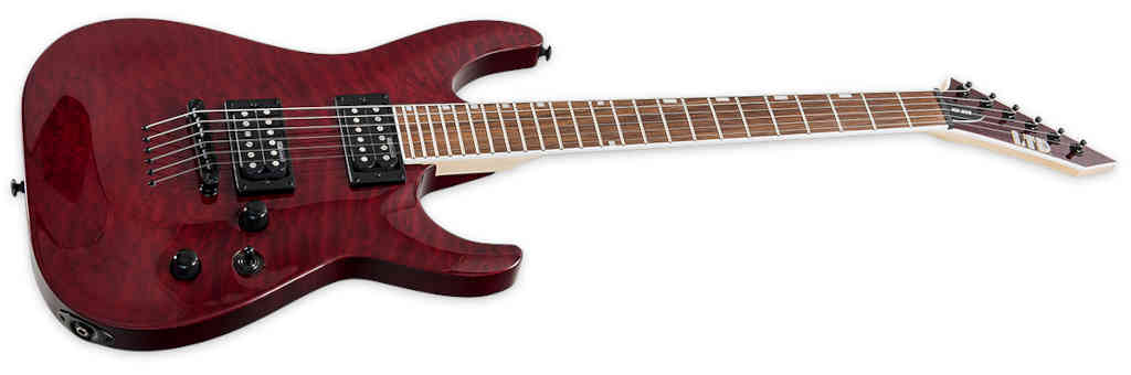 GUITARRA ELECTRICA LTD MH-200QM NT SEE THRU BLACK CHERRY LMH200QMNTSTBC