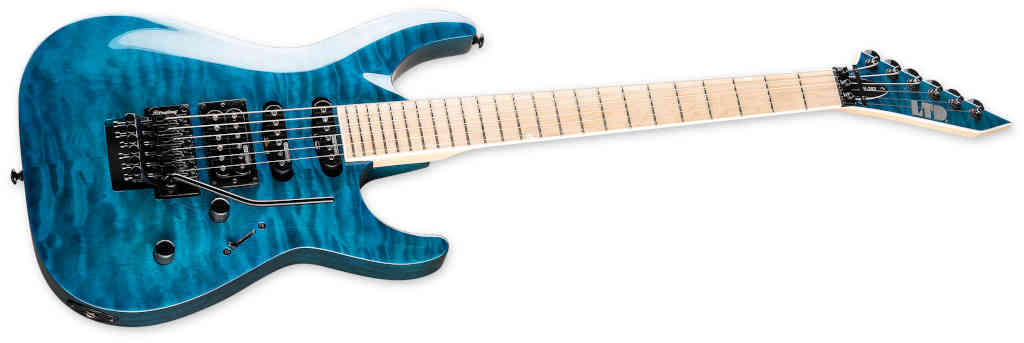 GUITARRA ELECTRICA LTD MH-203QM SEE THRU BLUE LMH203QMSTB