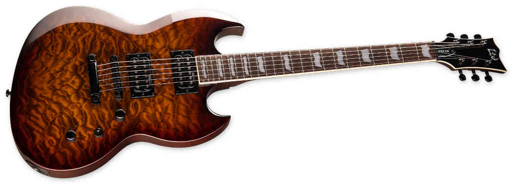 GUITARRA ELECTRICA LTD VIPER-256 DARK BROWN SUNBURST LVIPER256QMDBSB