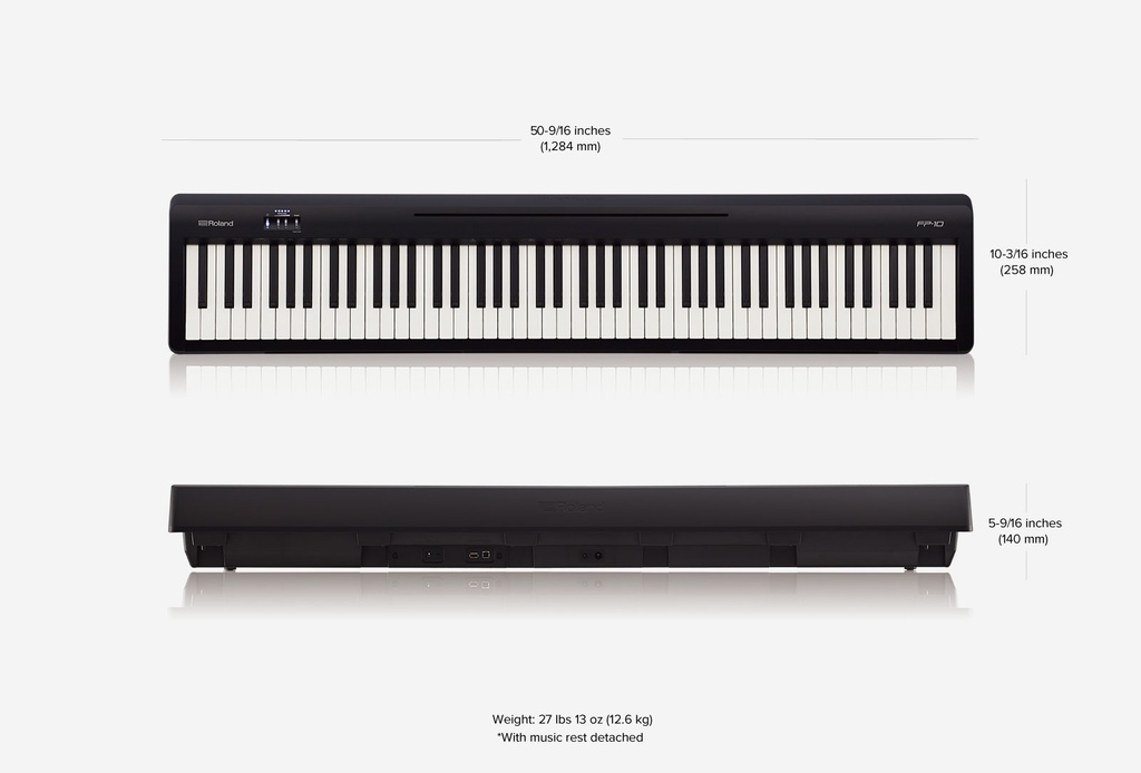 PIANO ROLAND DIGITAL 88 TECLAS FP-10BK