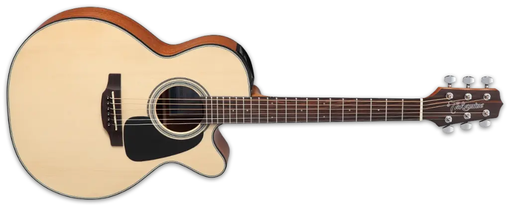 TAKAMINE GUITARRA 3/4 SERIE GX ELECTROACUSTICA MADERA DE ABETO MACIZO CON FUNDA SUAVE GX18CENS
