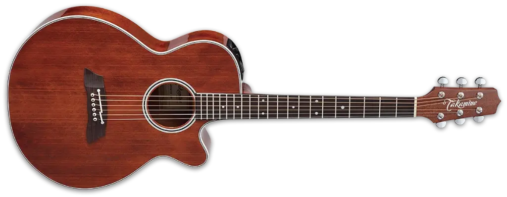  TAKAMINE GUITARRA MINI SERIE PRO ELECTROACUSTICA CEDRO MACIZO CON ACABADO EN TONO ANTIGUO BRILLANTE PASTILLA PALATHETIC ESTUCHE RIGIDO EF261SAN