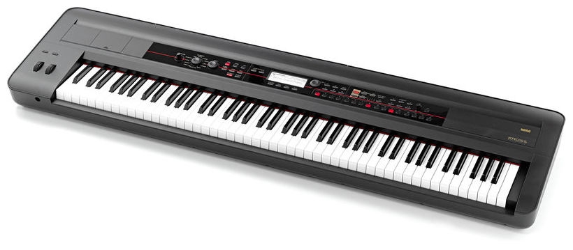 Korg KROSS 88 BK – Workstation portátil de 88 teclas con acción de martillo y grabación integrada