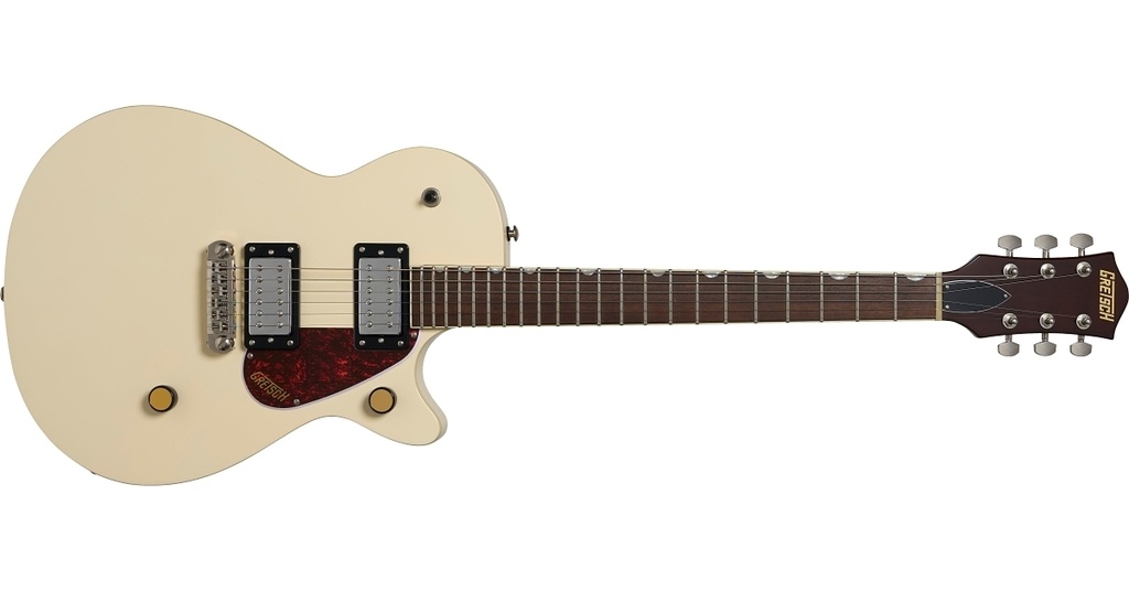 Guitarra electrica Gretsch Streamliner Jet Diapasón de Laurel, Blanco Vintage.