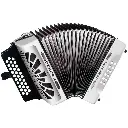 Acordeón Hohner "Compadre" FA-SIB-MIB con Funda  Blanco  A48431