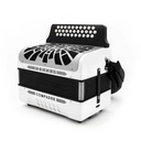 Acordeón Hohner "Compadre" FA-SIB-MIB con Funda  Blanco  A48431