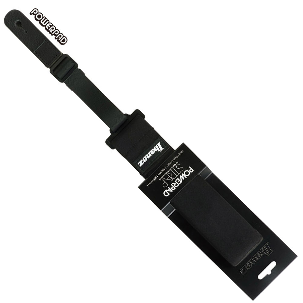 Ibanez GSF50-BK Powerpad – Correa Acolchada para Guitarra y Bajo (Color Negro) 