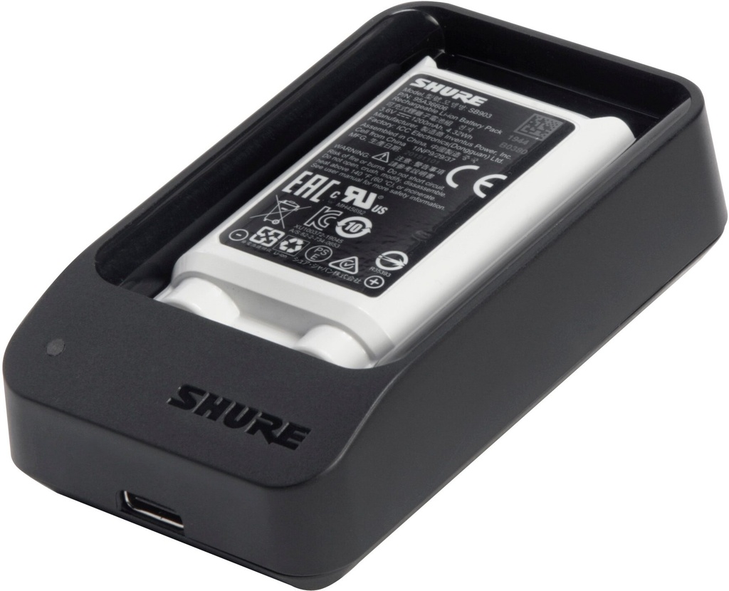 Cargador de batería individual para batería SB903 SHURE SBC10-903-US