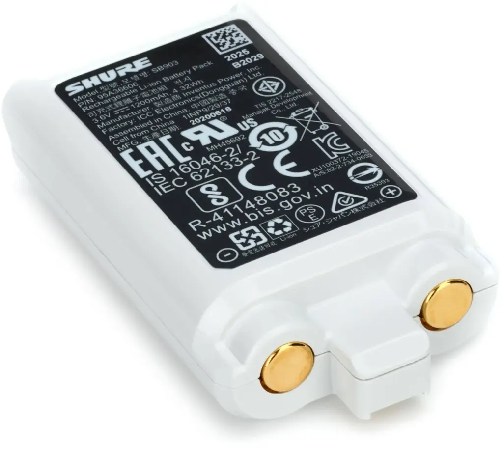Batería recargable de iones de litio SHURE SB903
