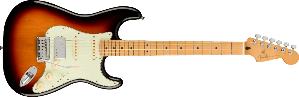 Guitarra Fender Player Plus Stratocaster® HSS, diapasón de arce, Sunburst de 3 colores  0147322300