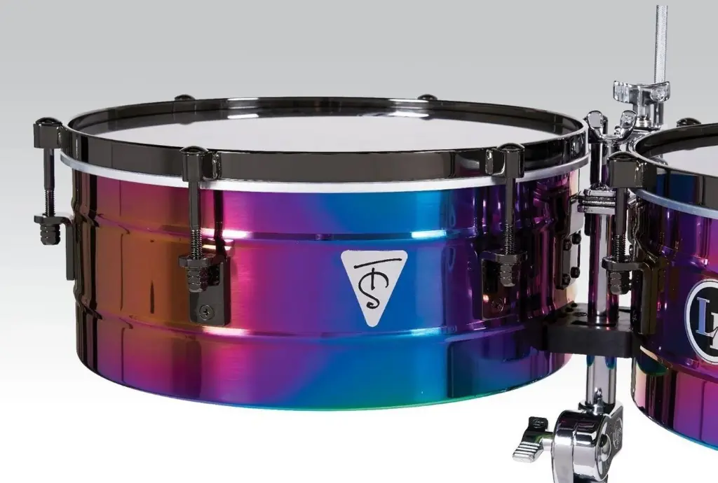 TIMBALES LP TONY SUCCAR 14'' & 15'' CON ATRIL, CROMADO TORNASOL LP257-TS