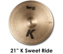 PAQUETE DE PLATILLOS 15" 17" 19" 21" K SWEET ZILDJIAN KS5791