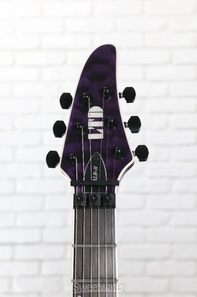 GUITARRA ELÉCTRICA SIGNATURE LTD ANDY LAROQUE ALR-II SEE THRU PURPLE LALRIIQMSTP