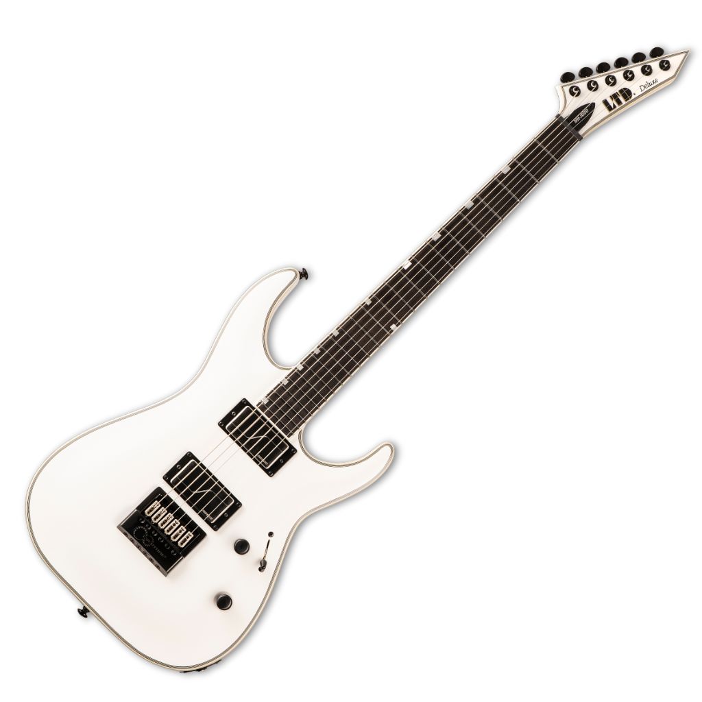 GUITARRA ELECTRICA LTD DELUXE MH-1000 EVERTUNE SNOW WHITE LMH1000ETSW