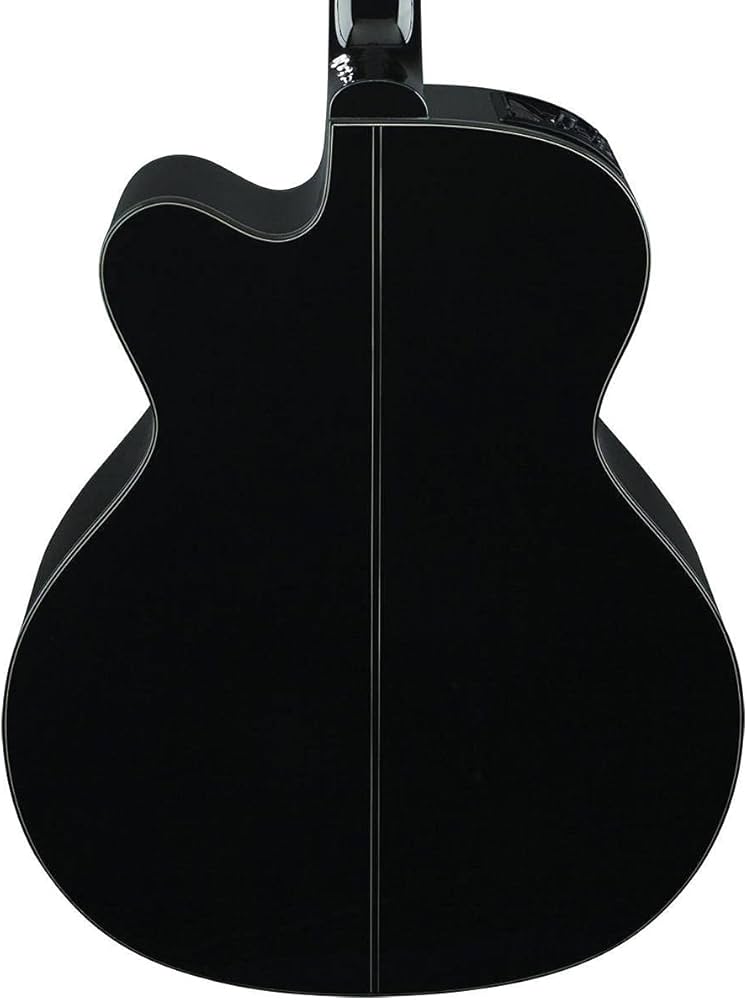 GB30CEBLK Bajo electroacústico corte veneciano tapa abeto sólida abeto y caoba, Negro. 6 Cuerdas