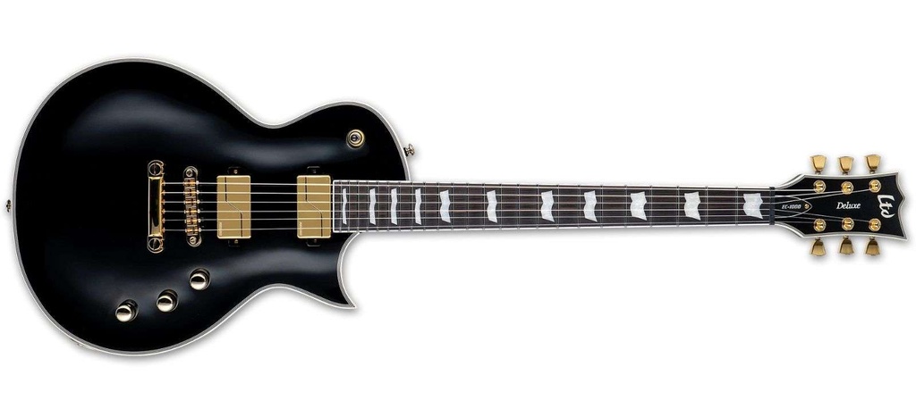 Guitarra eléctrica Solidbody con cuerpo de caoba LEC1000BLKF     