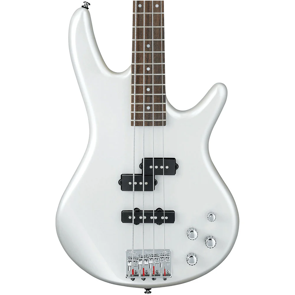 BAJO ELECTRICO DE 4 CUERDAS PEARL WHITE CON PASTILLA ACTIVA DE LA SERIE GIO SR IBANEZ GSR200PW
