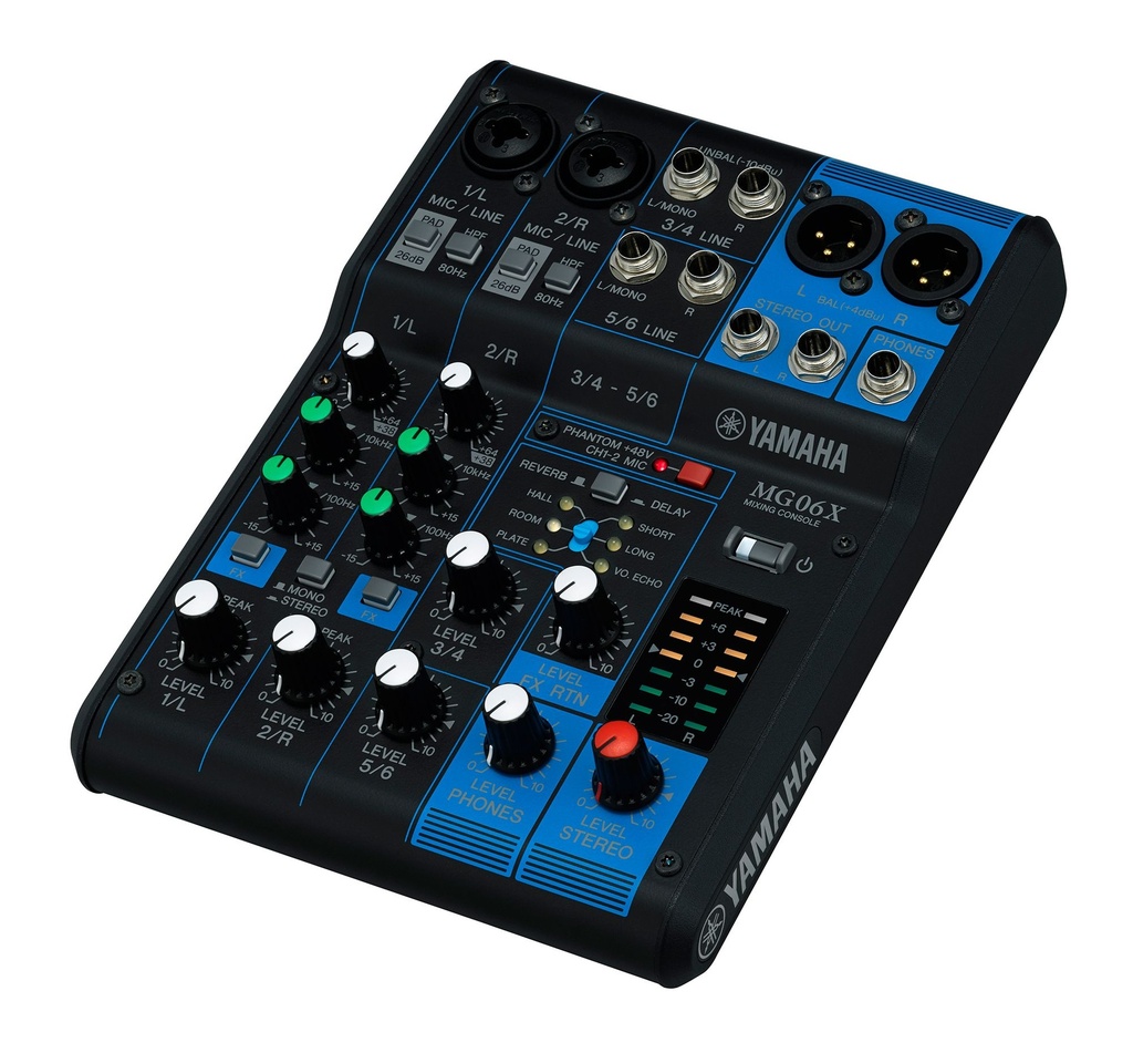 MEZCLADORA ANALOGA DE 6 CANALES CON EFECTOS MGX YAMAHA MG-06X