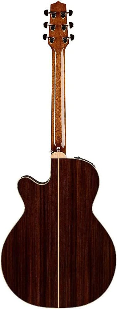 P7NC Guitarra electroacustica takamine dradnought acabado natural con tapa de abeto y corte veneciano, funda
