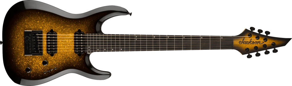 GUITARRA ELECTRICA DE 7 CUERDAS JACKSON PRO PLUS SERIES DINKY MDK EVERTUNE 7 GOLD SPARKLE 2912001501