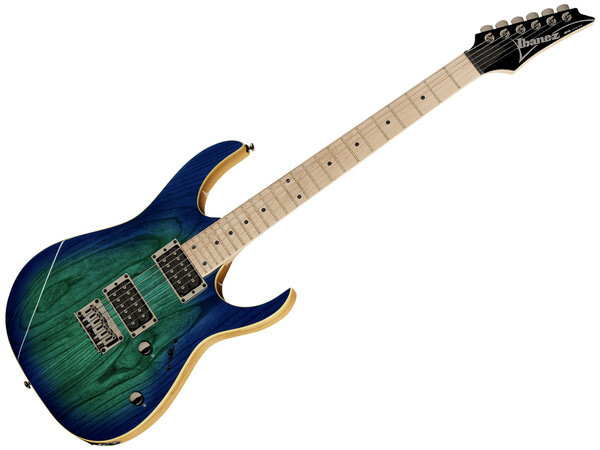 GUITARRA ELECTRICA AZUL SOMBREADO DE LA SERIE RG IBANEZ RG421AHM-BMT