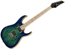 GUITARRA ELECTRICA AZUL SOMBREADO DE LA SERIE RG IBANEZ RG421AHM-BMT