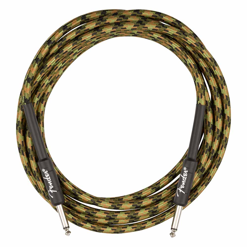 CABLE FENDER PROFESSIONAL SERIES WOODLAND CAMO 3 METROS PLUG-PLUG 0990810176